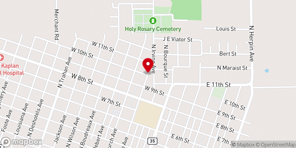 Map showing location of Knights of Columbus