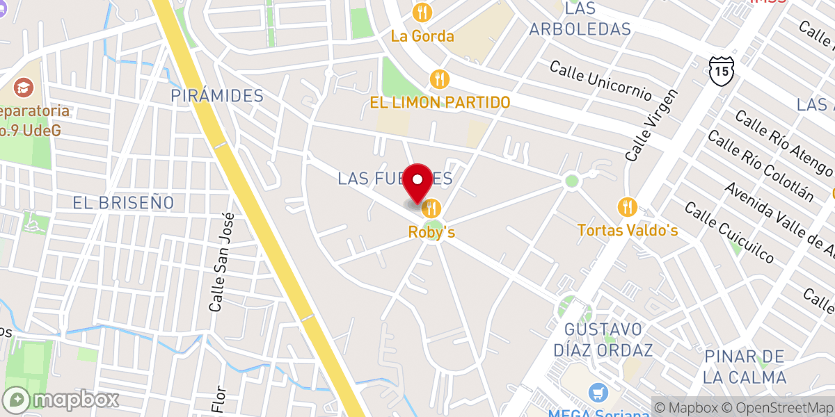 Map showing location of Parroquia San Pablo, Las Fuentes