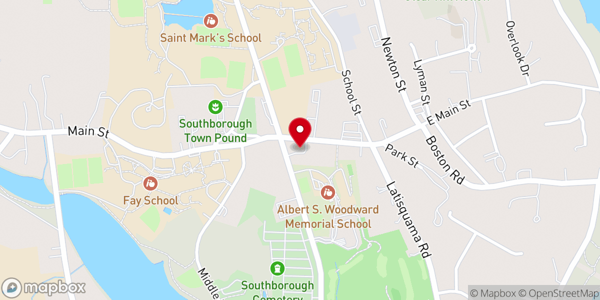 Map showing location of Southborough Village Society