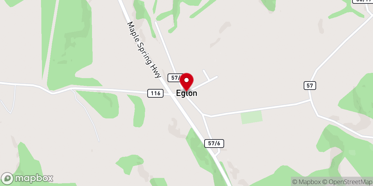 Map showing location of Eglon