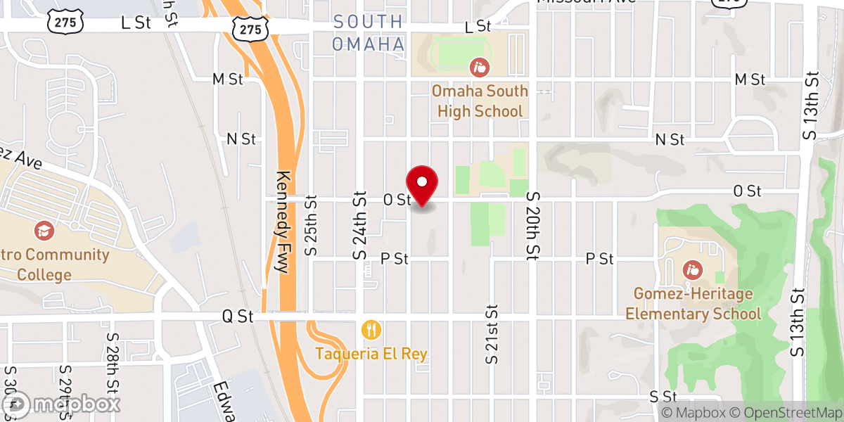 Map showing location of Our Lady of Guadalupe Church Hall
