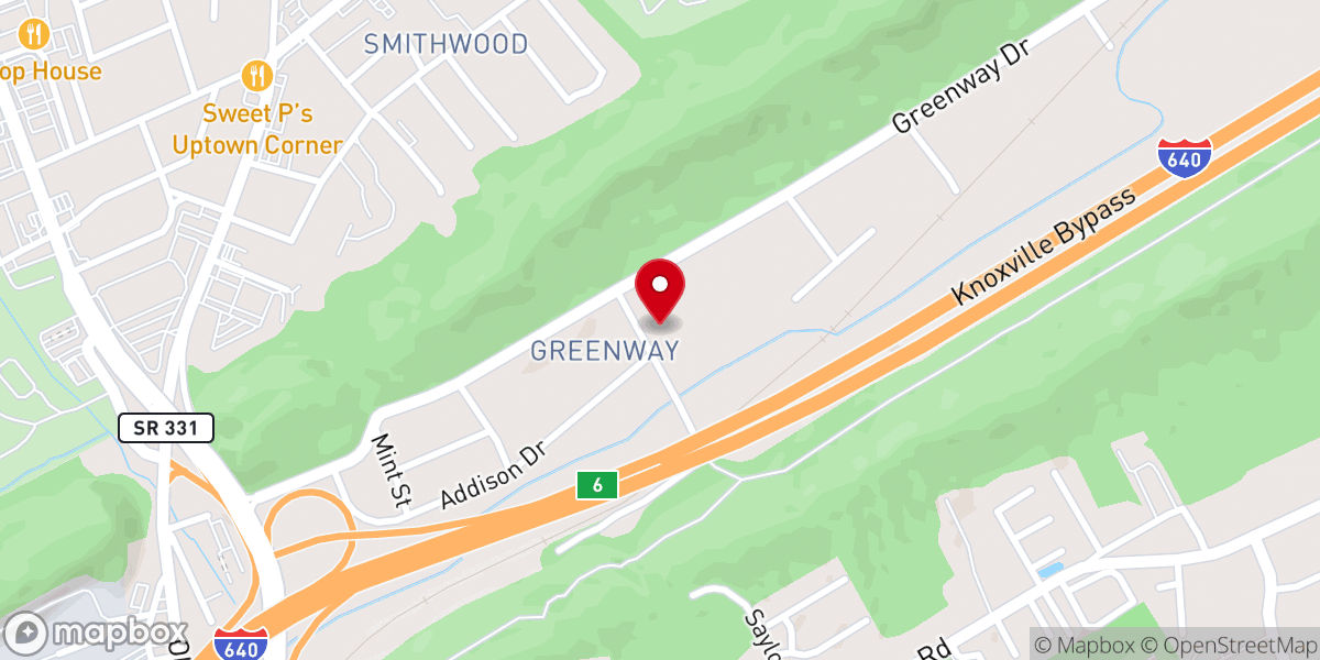 Map showing location of New Fellowship Baptist Church
