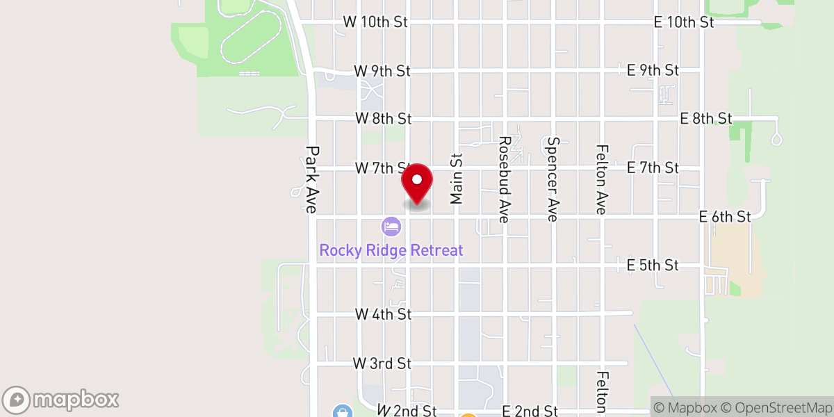 Map showing location of Gregory City Hall