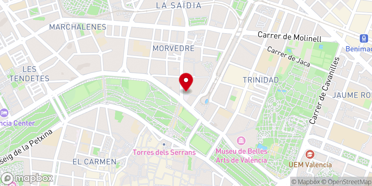 Map showing location of Parroquia del Salvador y de Santa Mónica
