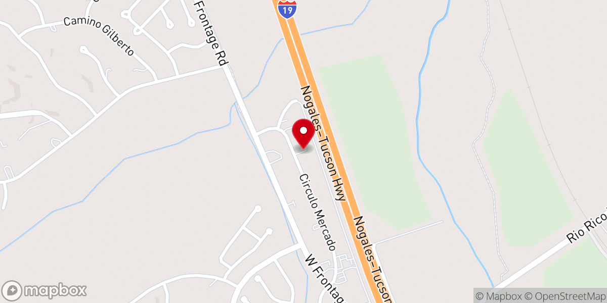 Map showing location of Living Rock Ministries Christian Church Rio Rico, AZ