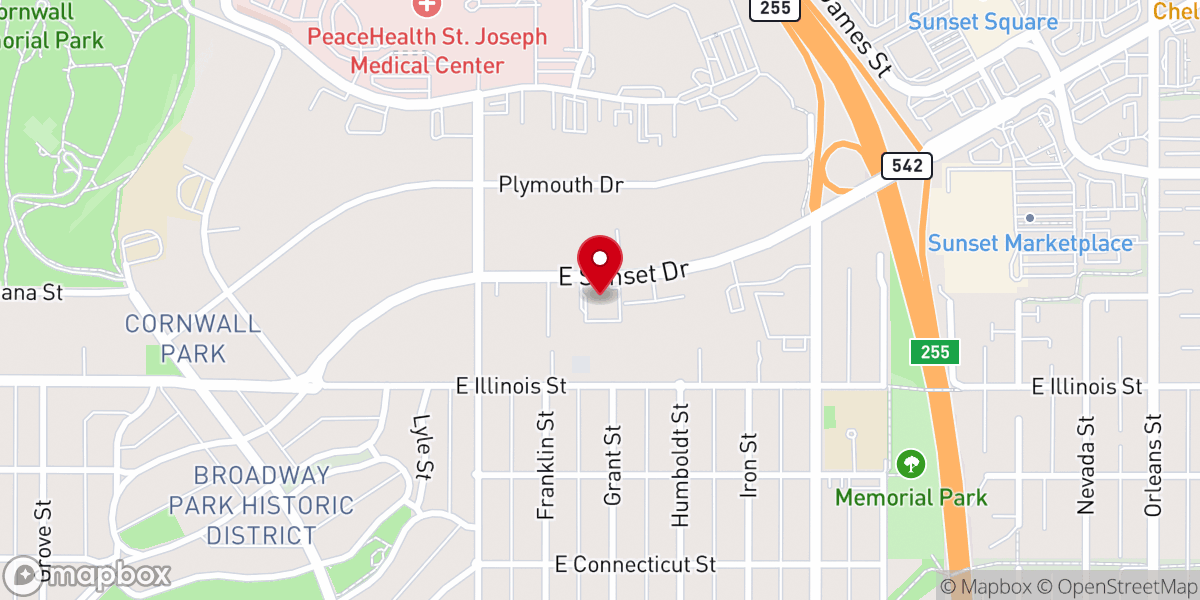 Map showing location of St Sophia Greek Orthodox Church