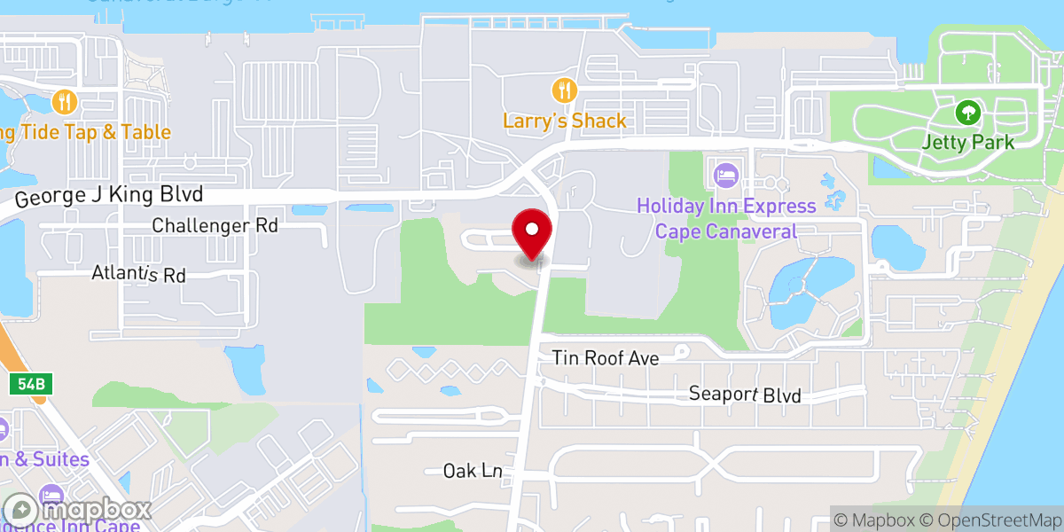 Map showing location of Canaveral Port Ministry