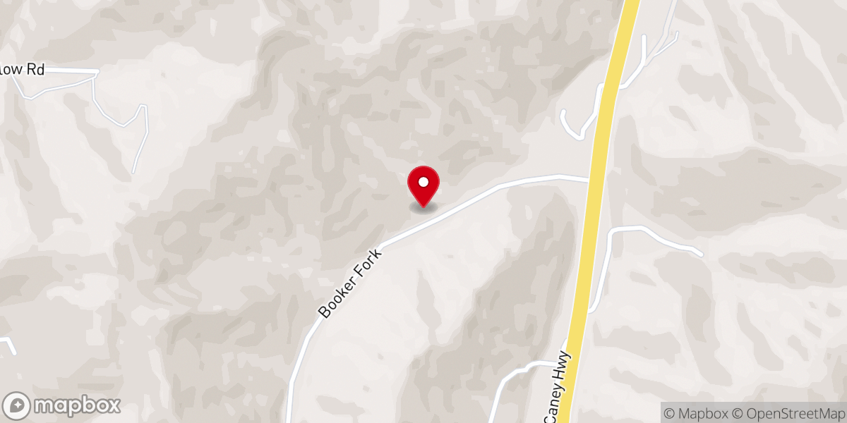 Map showing location of Caney Creek Freewill Baptist Church