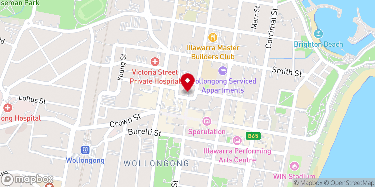Map showing location of Anglican Church - Wollongong Regional Office
