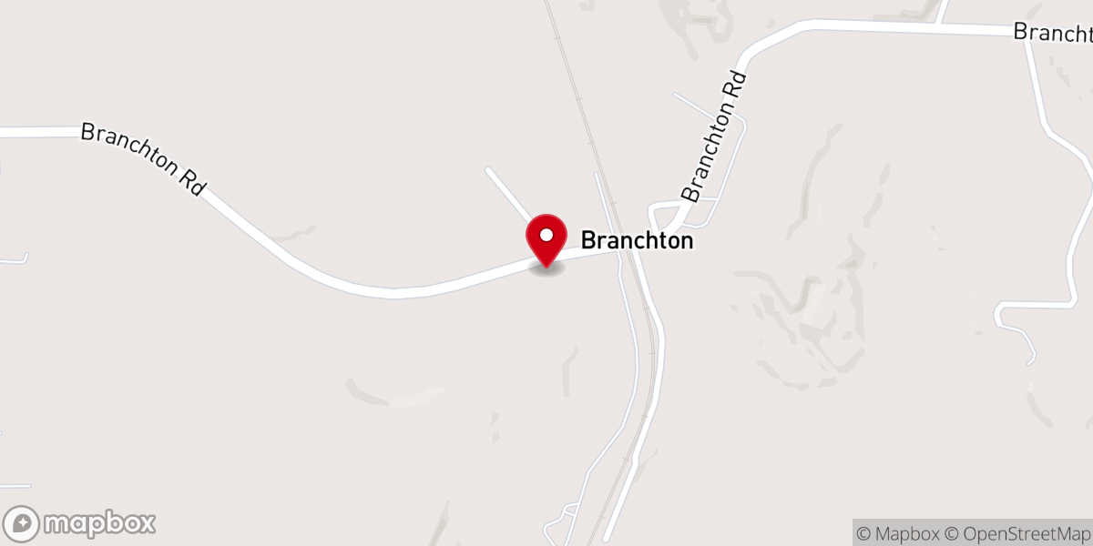Map showing location of Branchton United Methodist Church