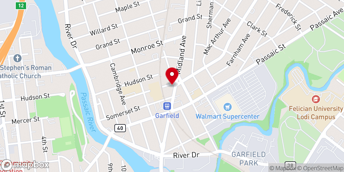 Map showing location of Zion Lutheran Church