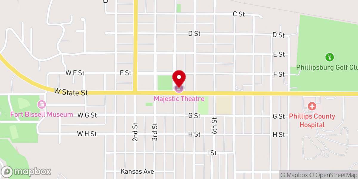Map showing location of Majestic Theatre