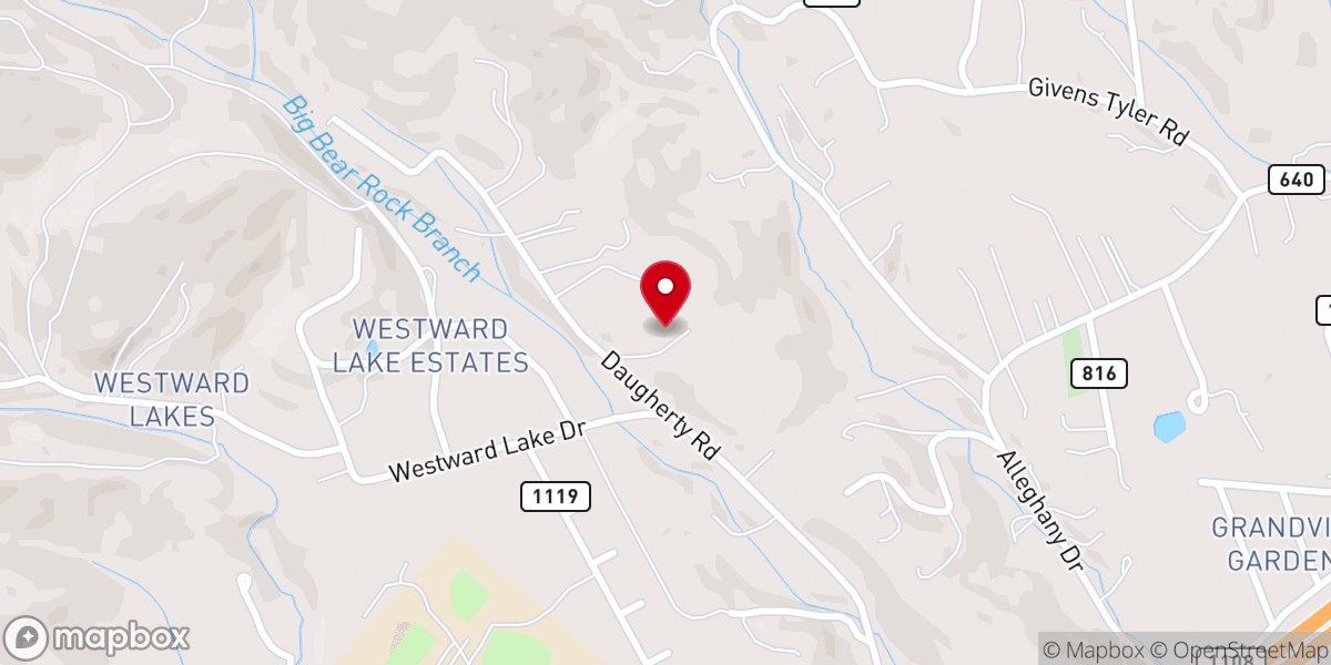 Map showing location of Temple Baptist Church
