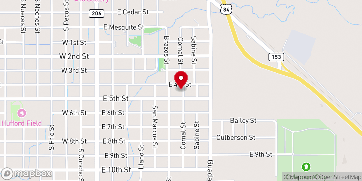 Map showing location of Primera Iglesia Bautista