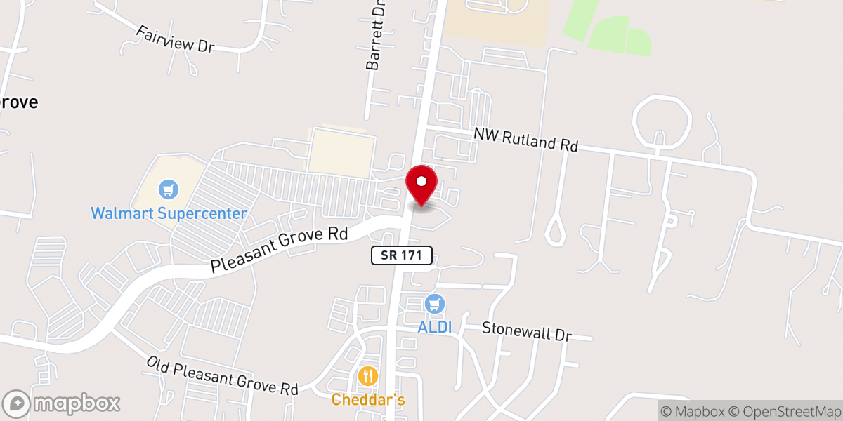 Map showing location of Mt Juliet Church of God