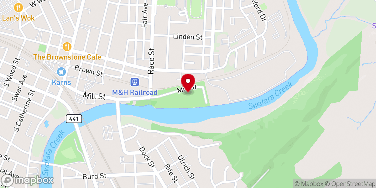 Map showing location of Hoffer Park