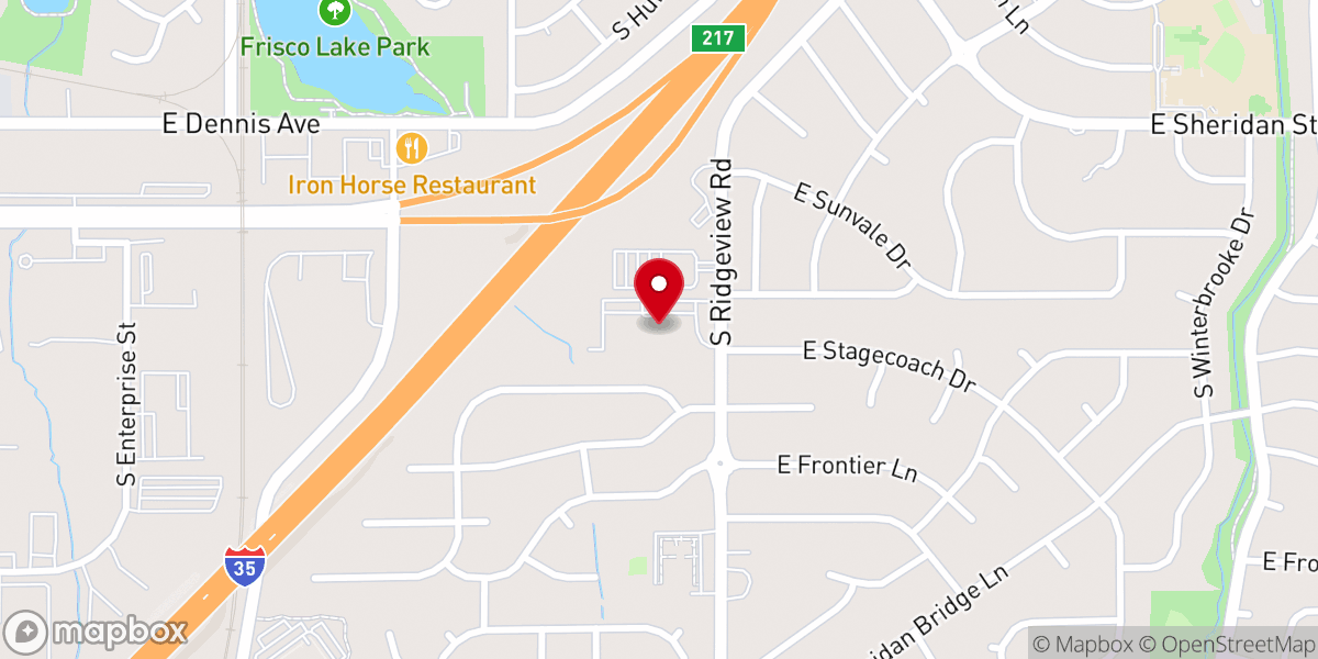 Map showing location of Olathe Christian Church