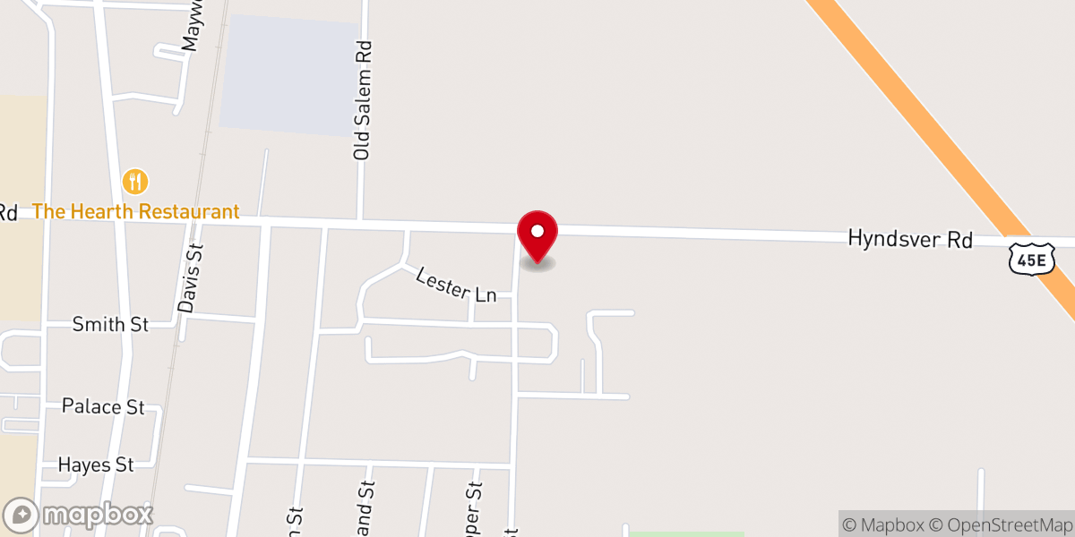Map showing location of Mc Cabe United Methodist Church