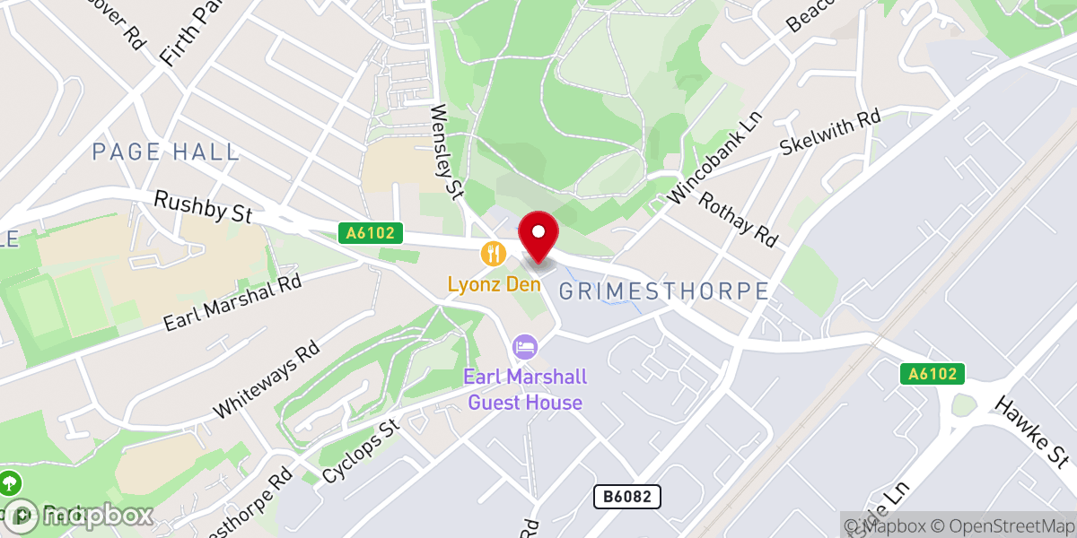 Map showing location of Anglican Missionary Congregations (AMC) Anglican Church of Redemption Sheffield