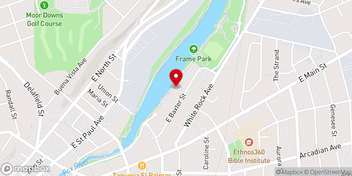 Map showing location of Bible Way Baptist Church