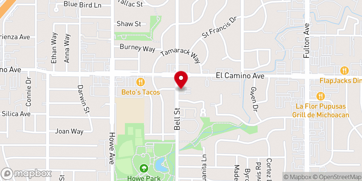 Map showing location of Saint Philomene - Food Distribution Center