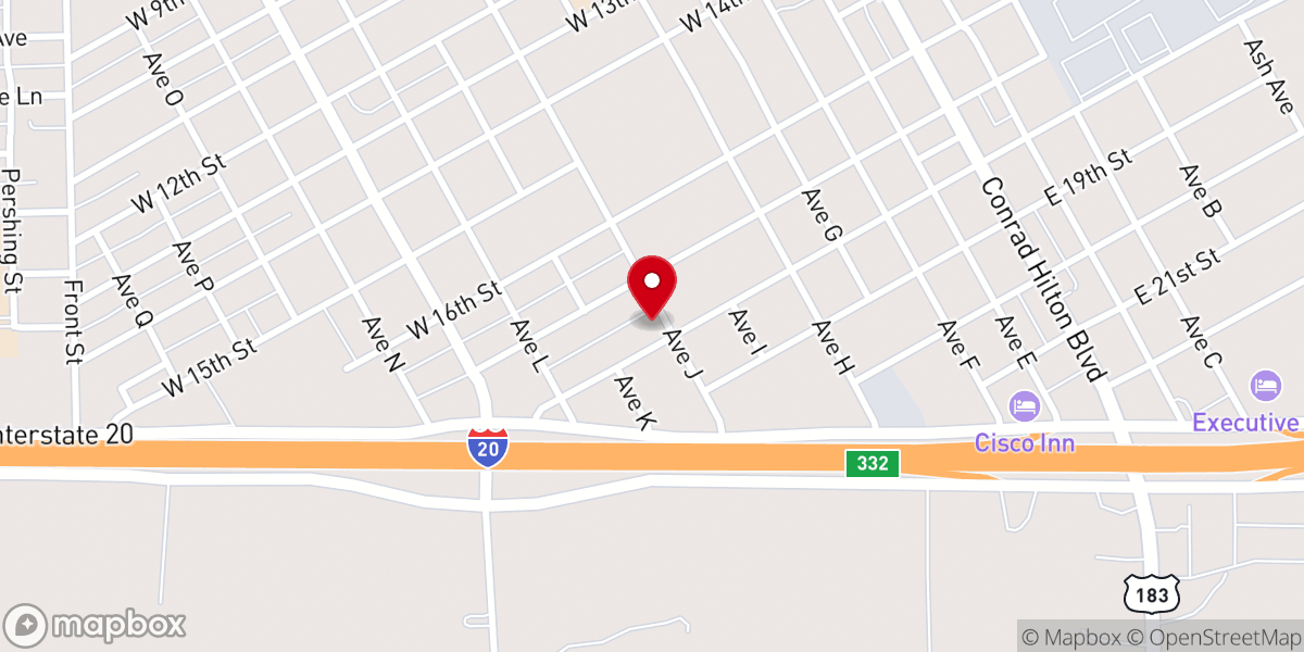 Map showing location of Faith Baptist Church - Cisco, TX