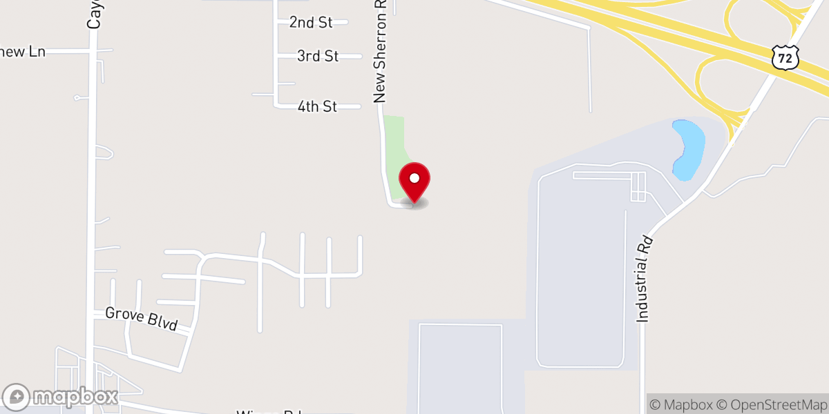 Map showing location of New Sherron MB Church