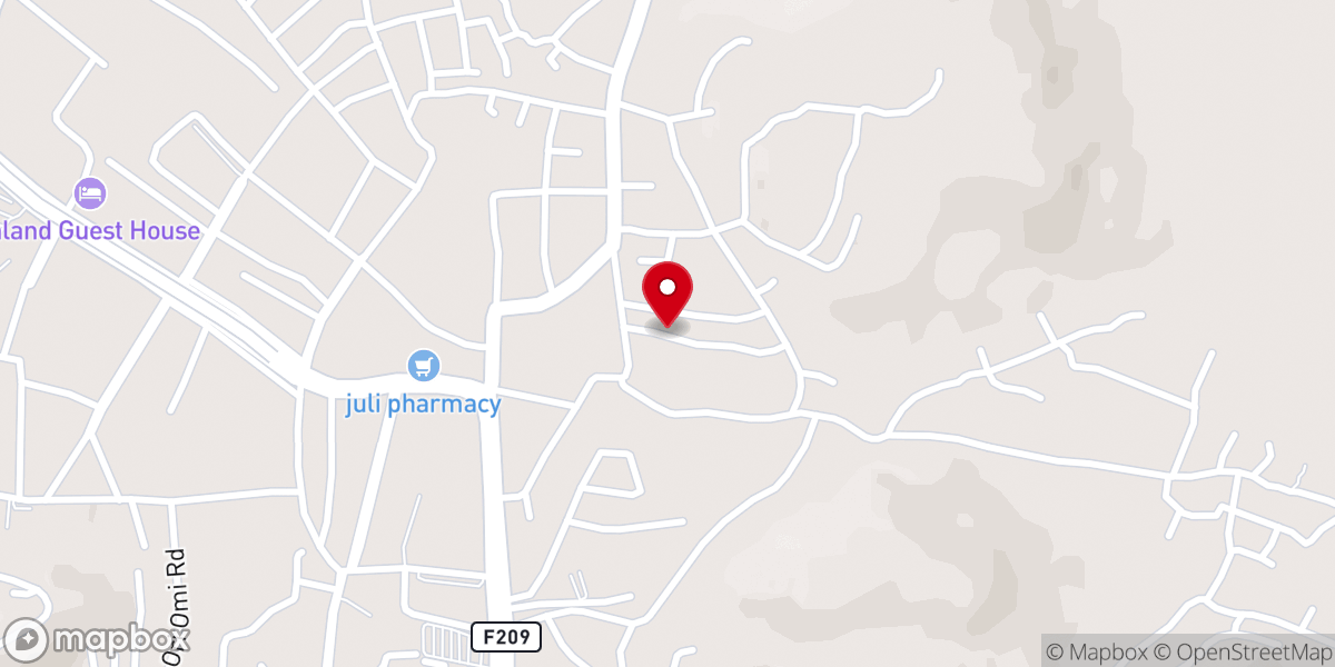 Map showing location of THE HAND OF GOD APOSTOLIC CHURCH