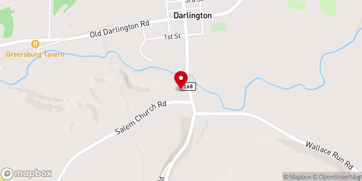 Map showing location of First Presbyterian Church Of Darlington Food Pantry - Food Distribution Center