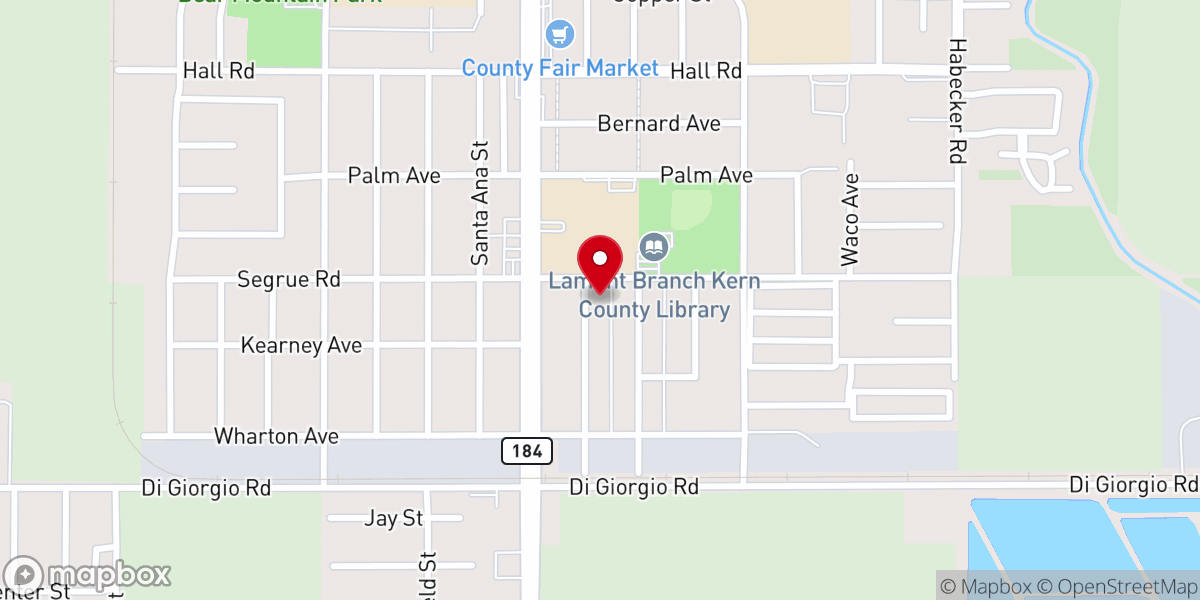 Map showing location of Victory Outreach