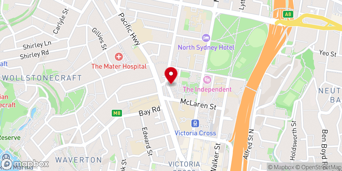 Map showing location of St Thomas’ Anglican Church
