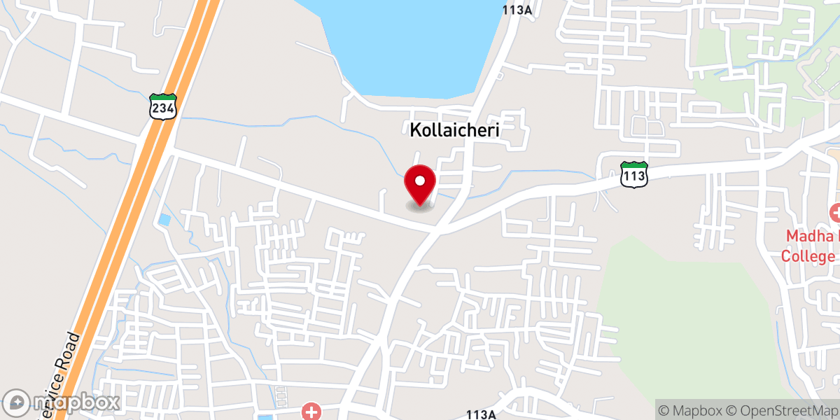 Map showing location of The Pentecostal Mission -Kundrathur