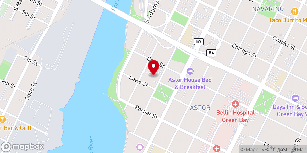 Map showing location of Union Congregational Church