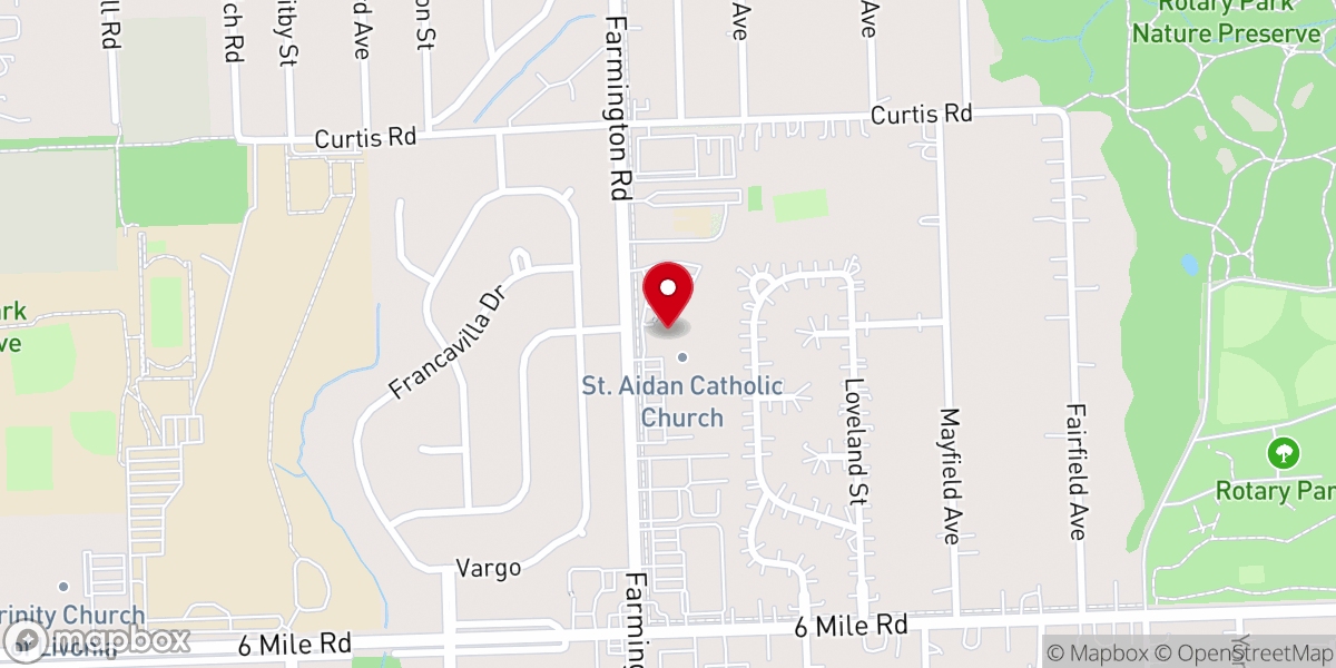 Map showing location of St Aidan's Church