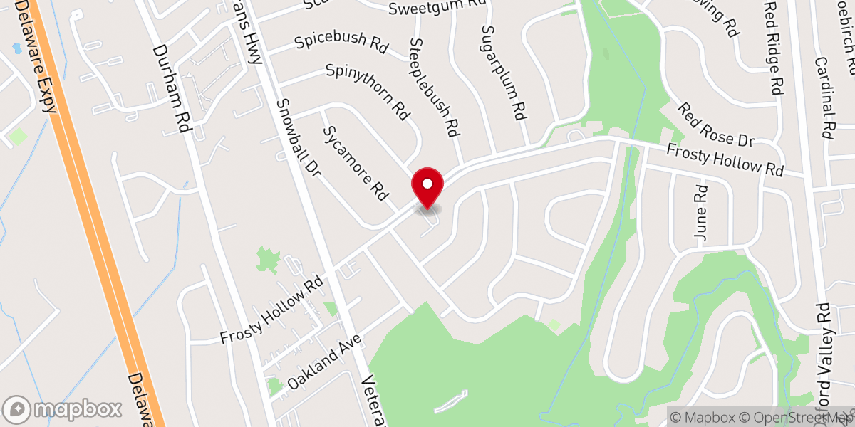 Map showing location of Levittown Christian Church