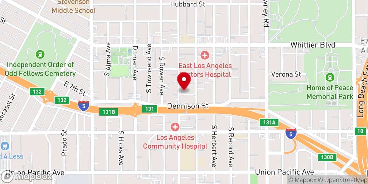 Map showing location of Oasis of Mercy