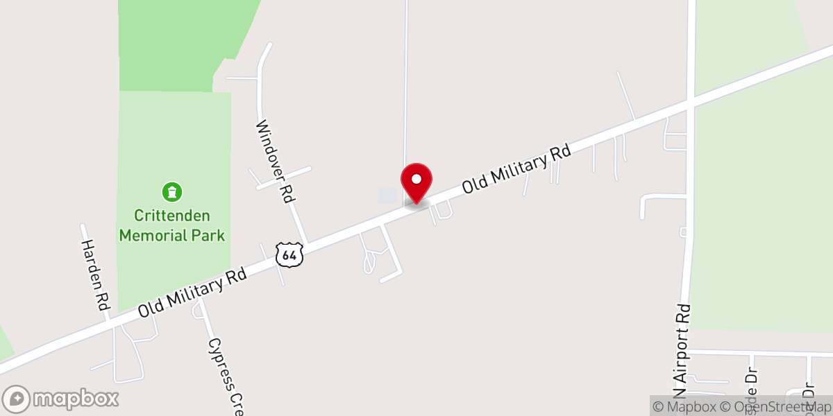 Map showing location of St John Baptist Church