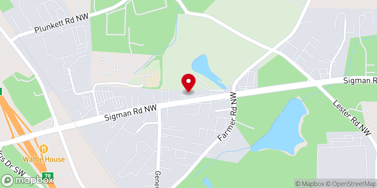 Map showing location of New Birth Christian Church