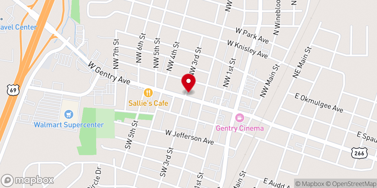Map showing location of Federated Christian Presby Church