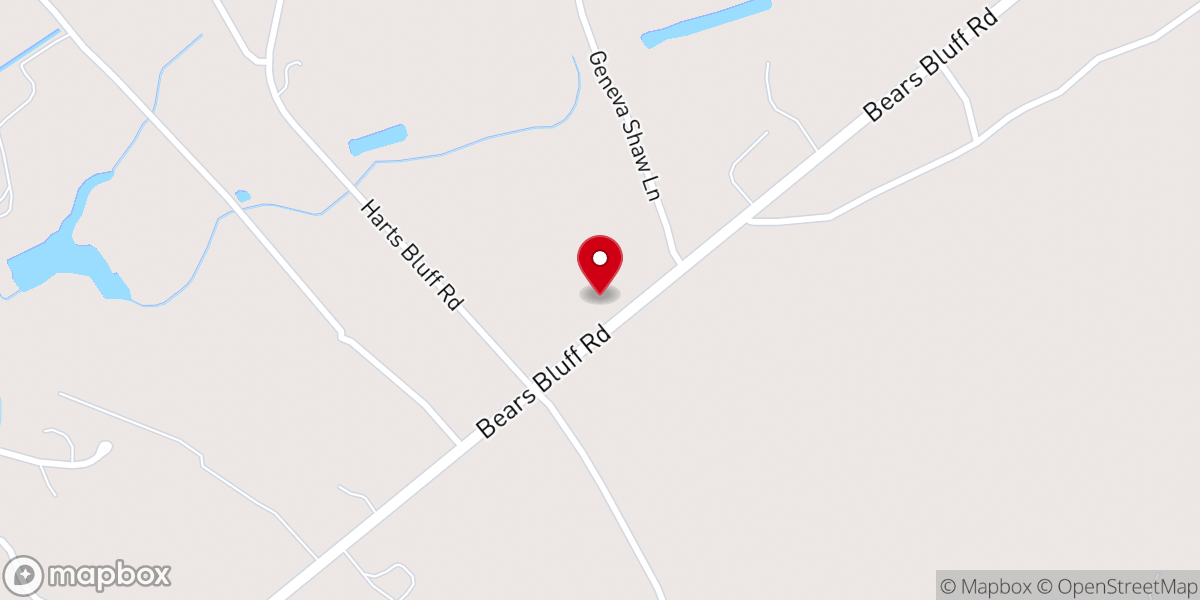 Map showing location of Salem Baptist Church