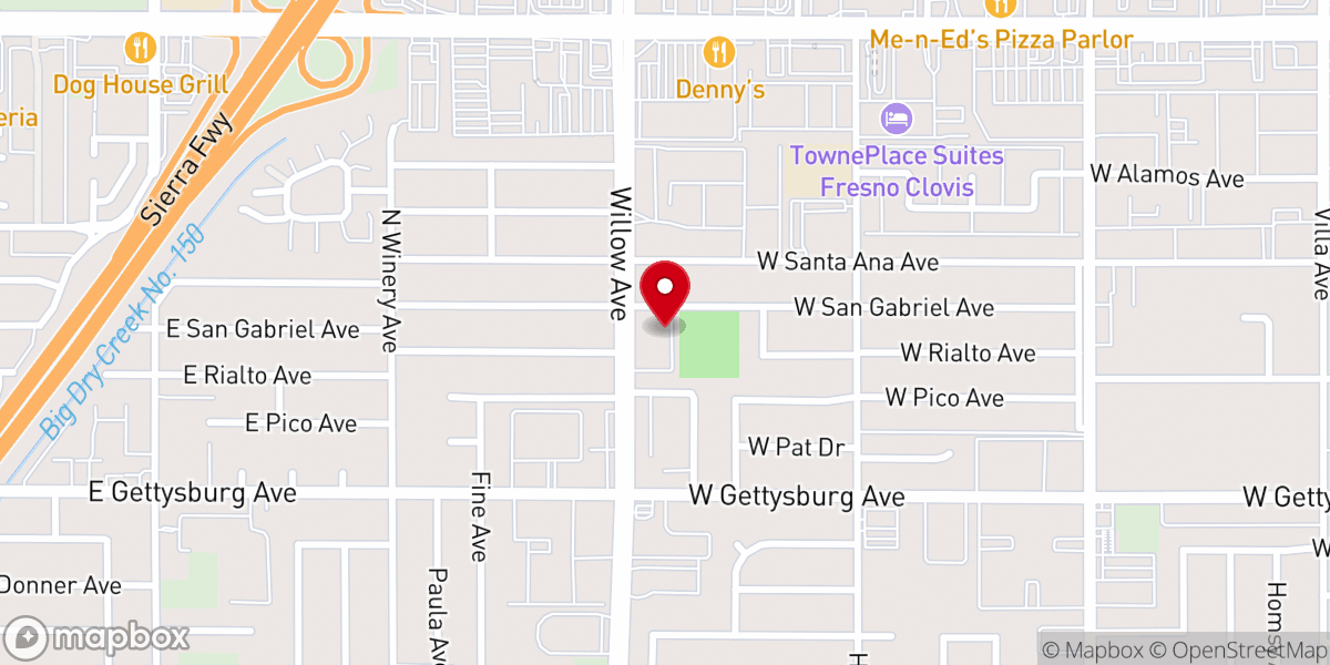 Map showing location of Willow Avenue Mennonite Church
