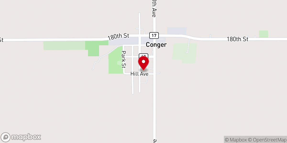 Map showing location of Saint Paul Lutheran Church
