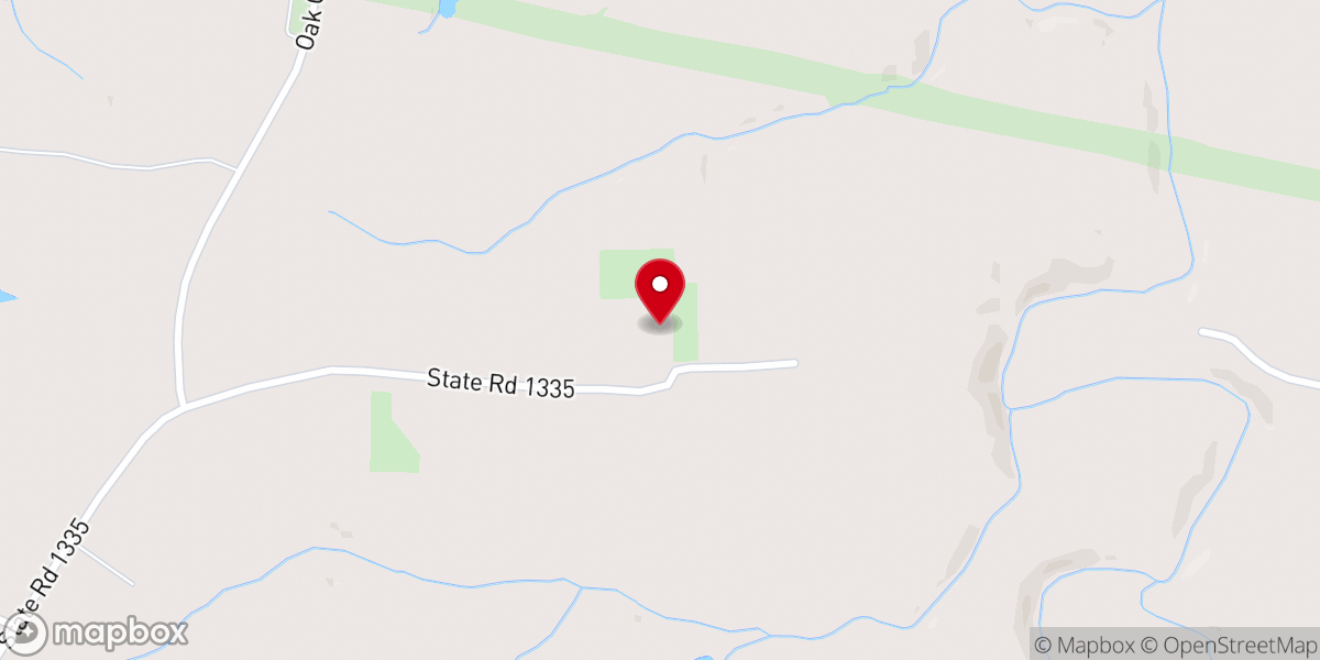 Map showing location of Old Mt Zion Baptist Church