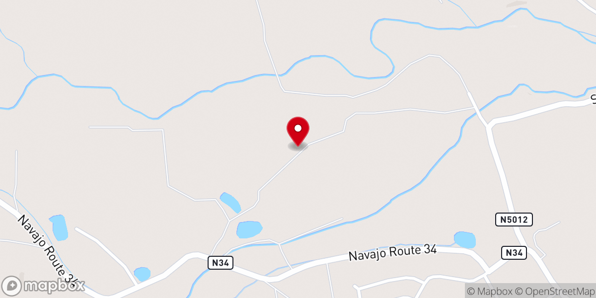 Map showing location of Sanostee Church Holiness