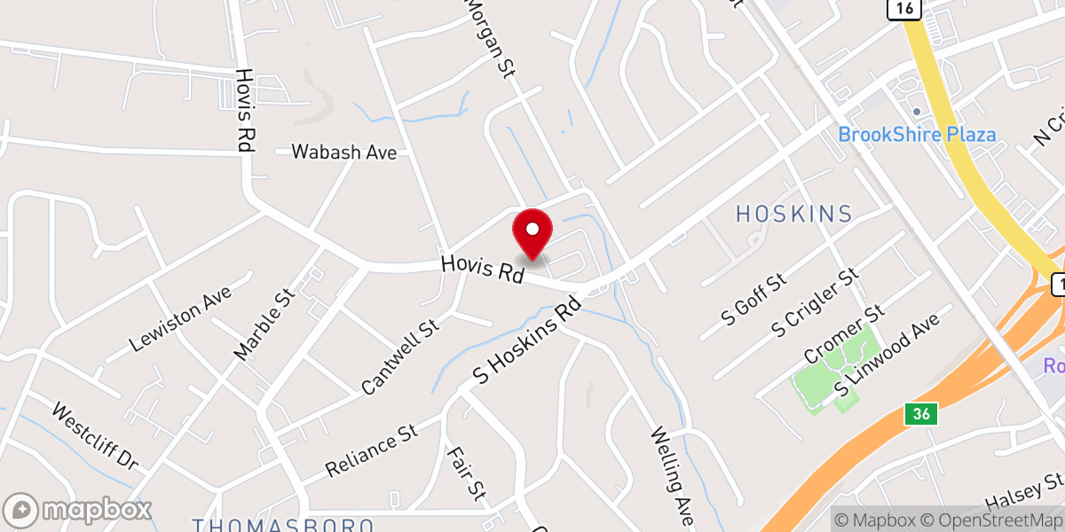 Map showing location of St Michael & All Angels Church