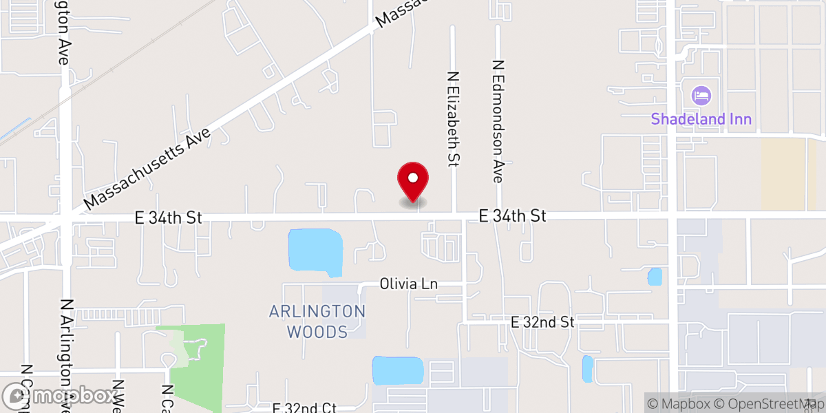 Map showing location of Shinning Star Baptist Church