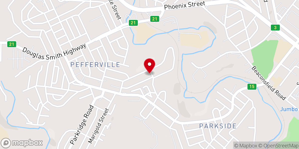 Map showing location of St Francis Xavier Catholic Church