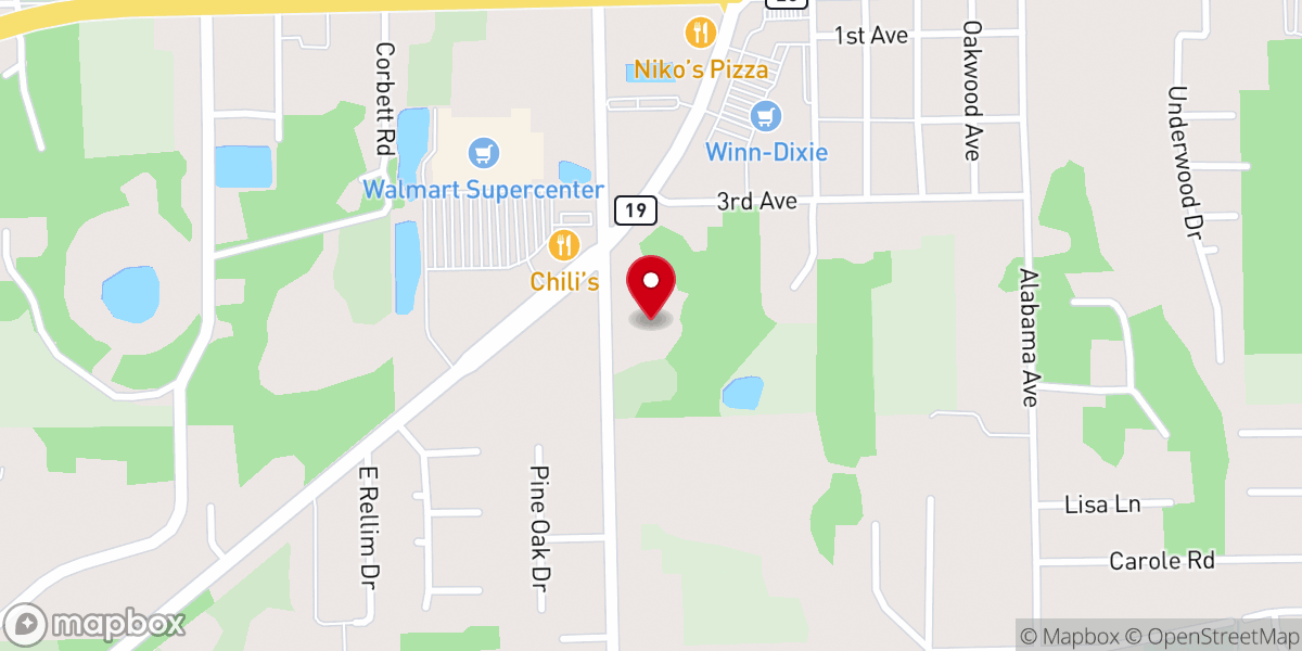 Map showing location of New Beginning Baptist Fellowship