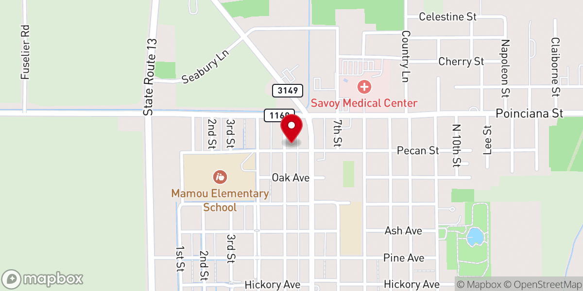 Map showing location of St Paul Baptist Church