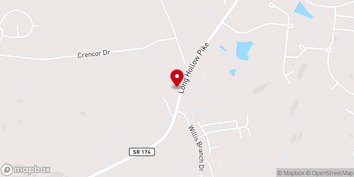 Map showing location of Madison Creek Baptist Church